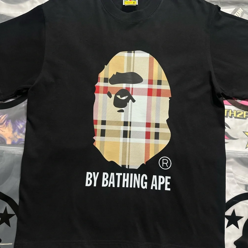 BAPE A Bathing Ape Check By Bathing Tee - Picture 3 of 5